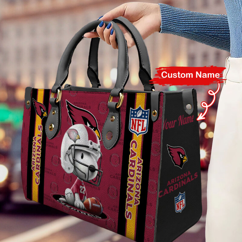 Sportswearmerch Arizona Cardinals NFL Personalized Leather Hand Bag - Sportswearmerch