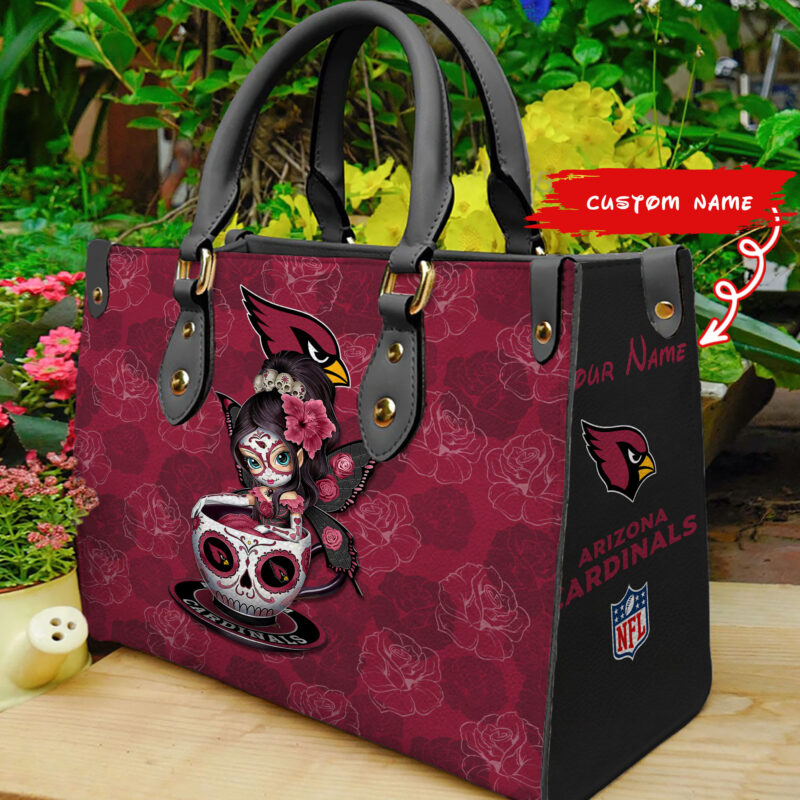Sportswearmerch Arizona Cardinals NFL Personalized Leather Hand Bag - Sportswearmerch