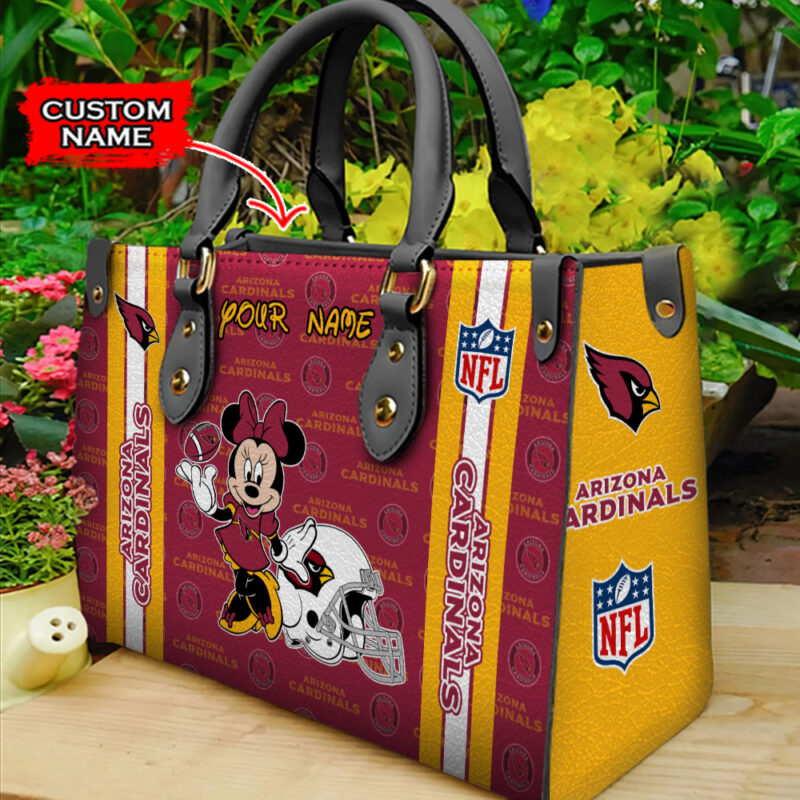 Sportswearmerch Arizona Cardinals NFL Personalized Leather Hand Bag - Sportswearmerch