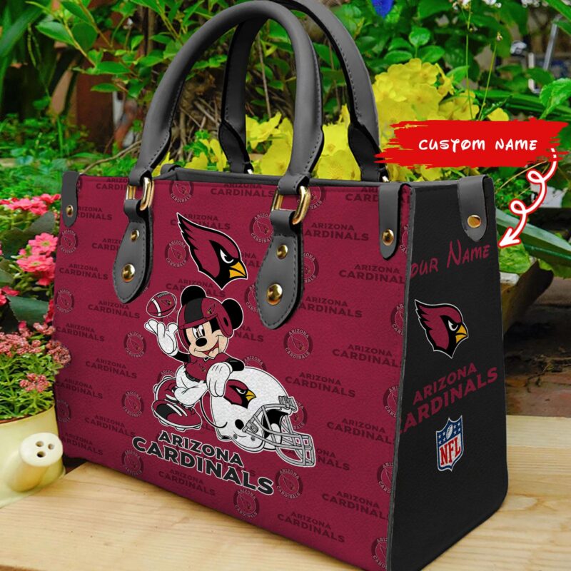 Sportswearmerch Arizona Cardinals NFL Personalized Leather Hand Bag - Sportswearmerch