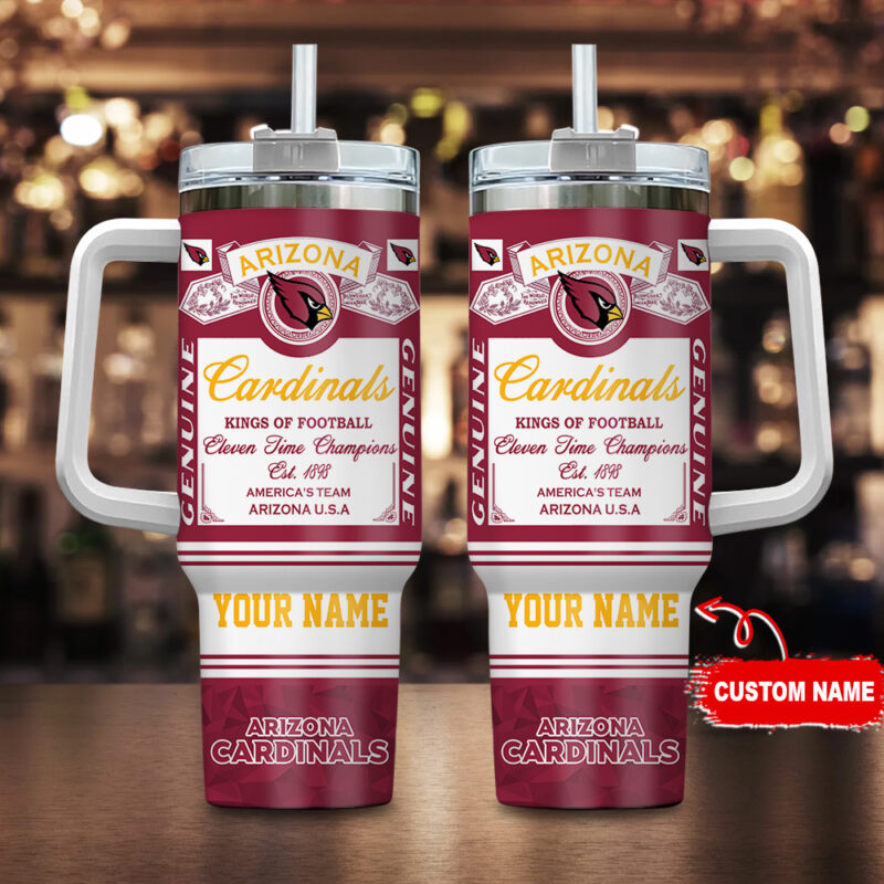 Sportswearmerch Arizona Cardinals NFL Personalized Sport Fan Gift 40oz Tumbler - Sportswearmerch