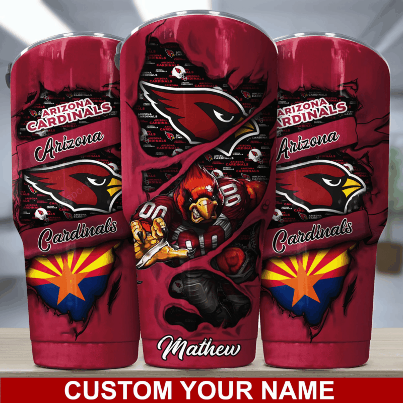 Sportswearmerch Arizona Cardinals NFL Personalized Tumbler - Sportswearmerch