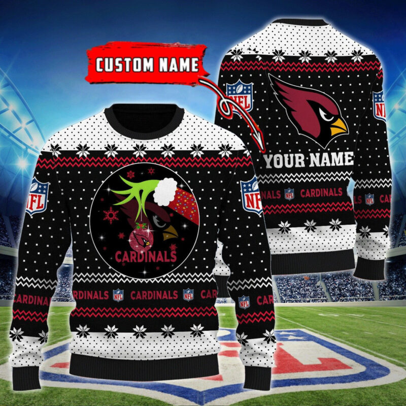 Sportswearmerch Arizona Cardinals NFL Personalized Woolen Sweater - Sportswearmerch
