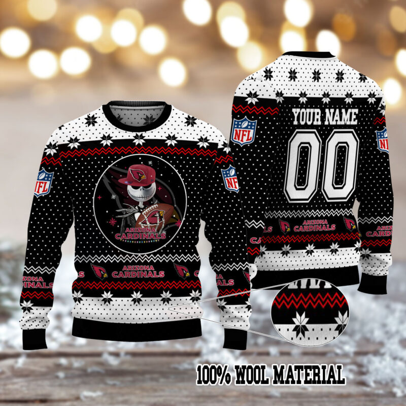 Sportswearmerch Arizona Cardinals NFL Personalized Woolen Sweater - Sportswearmerch