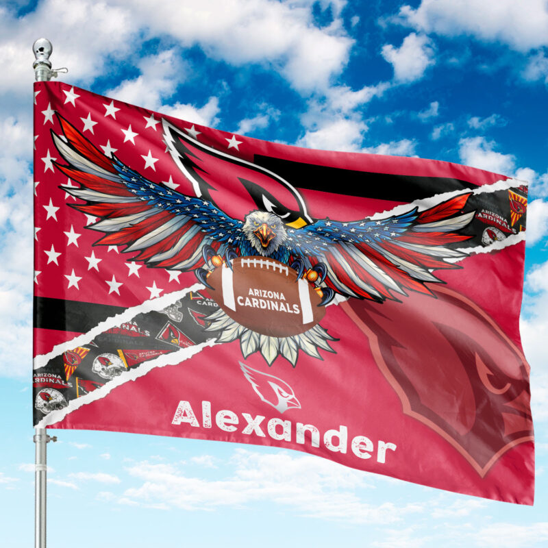 Sportswearmerch Arizona Cardinals NFL Special Personalized Eagle Flag Gifts For Fans - Sportswearmerch