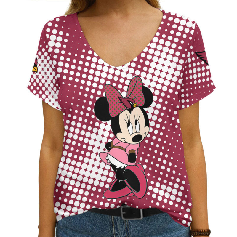 Sportswearmerch Arizona Cardinals NFL Summer V-neck Women T-shirt - Sportswearmerch