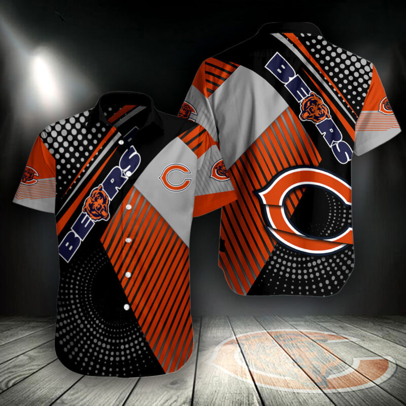 Chicago Bears Modern Stripes Hawaiian Shirt - TeeAloha