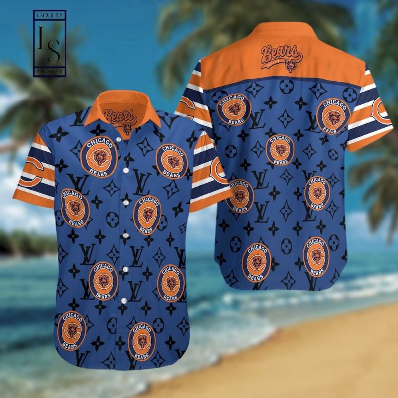 Sportswearmerch Chicago Bears NFL Louis Vuitton Hawaiian Shirt - Sportswearmerch