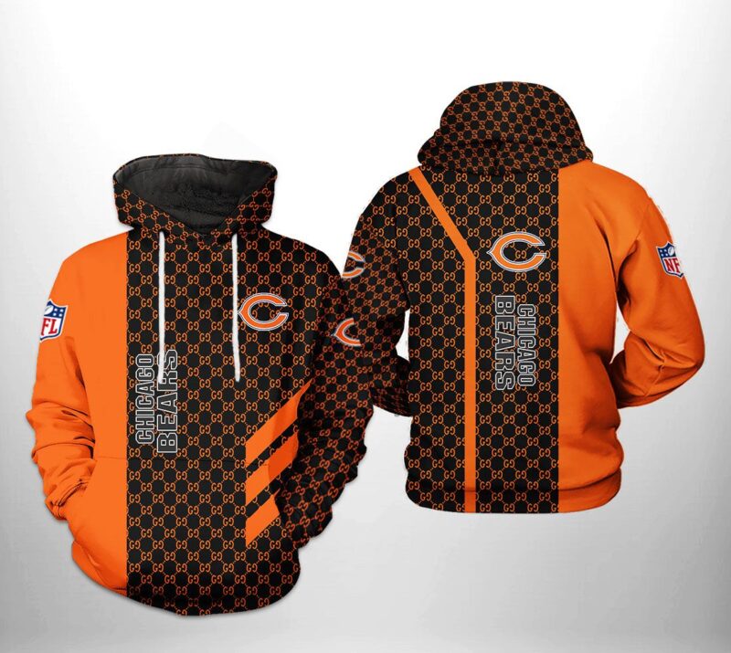 Chicago Bears NFL 3D Printed Hoodie/Zipper Hoodie