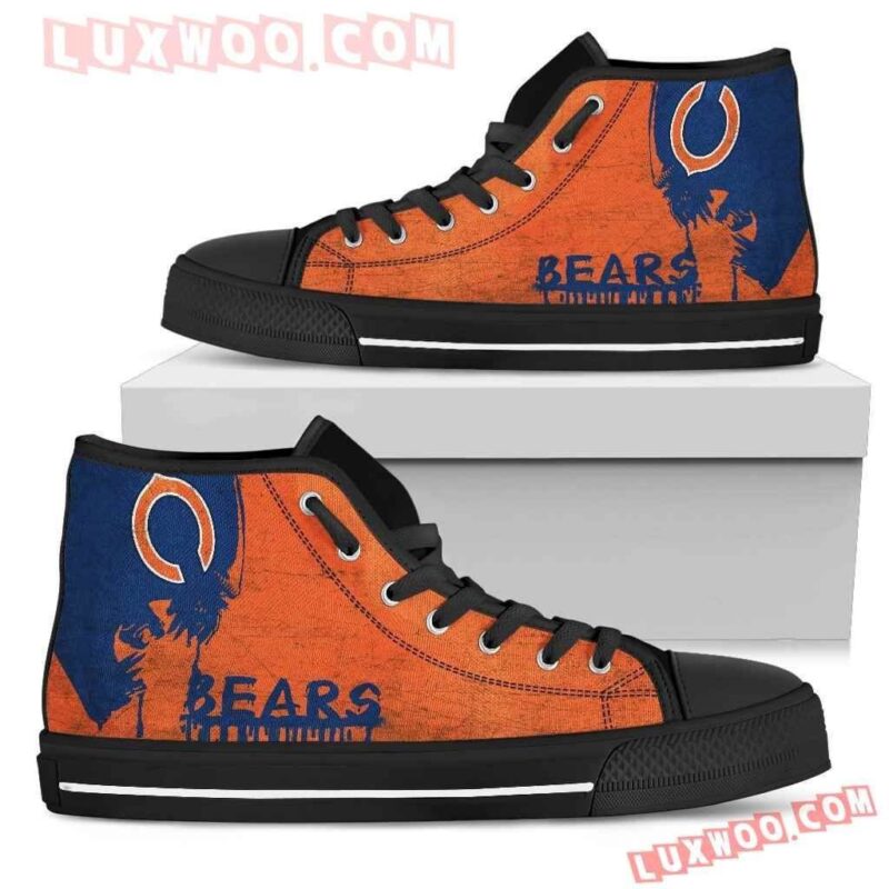 Alien Movie Chicago Bears High Top Shoes Sport Sneakers