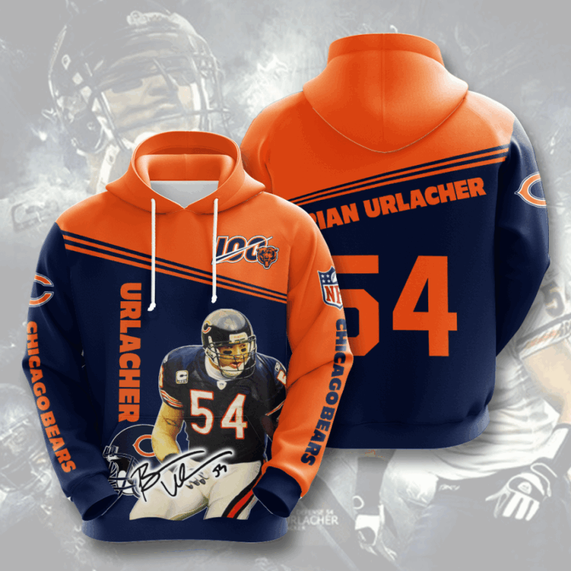 Brian Urlacher Chicago Bears 3D Printed Hoodie/Zipper Hoodie