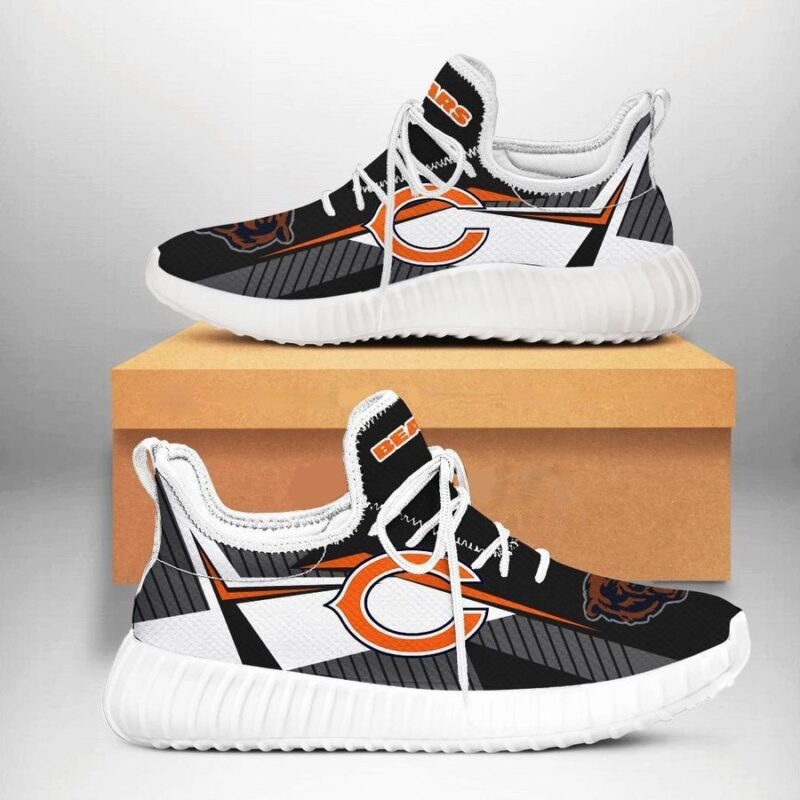 Chicago Bears 1 Shoes White Shoes Fan Gift Idea Running W