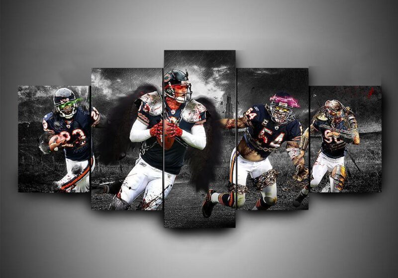 Chicago Bears 1 - Sport 5 Panel Canvas Art Wall Decor