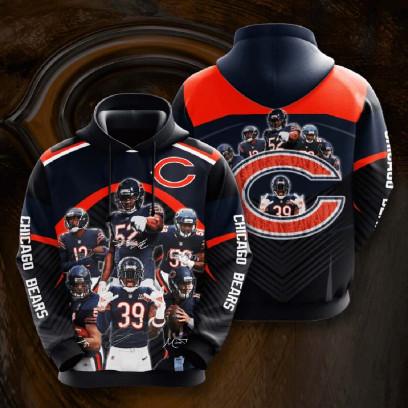 Chicago Bears 3D Hoodie Unique Nfl Gifts - T-shirts Low Price