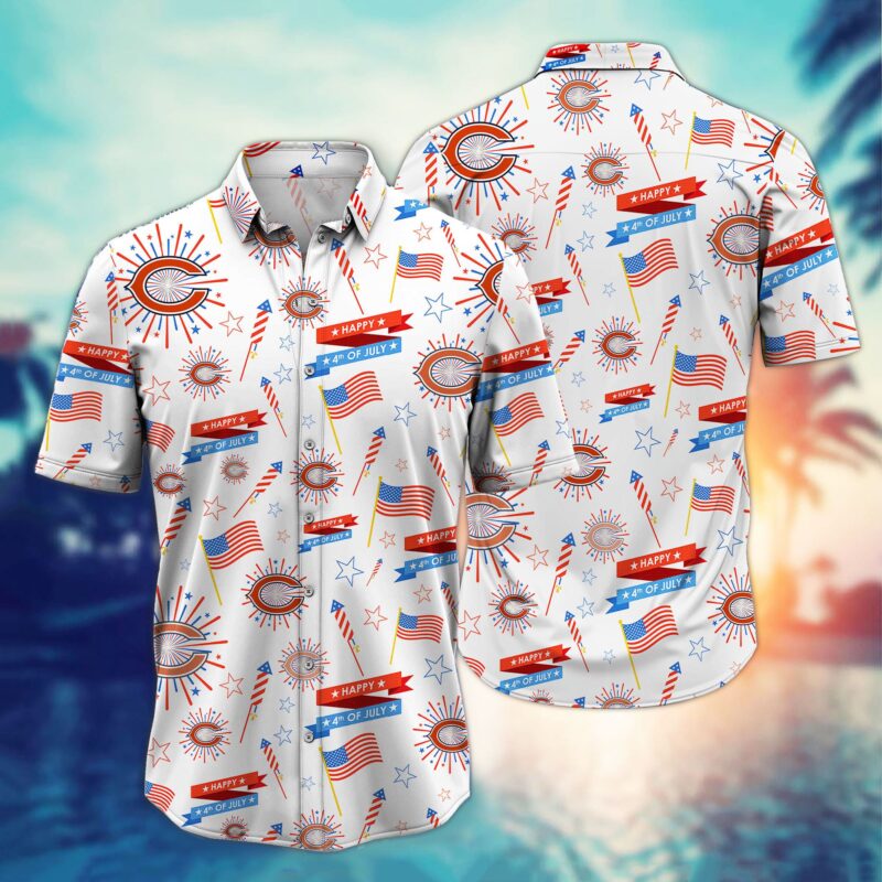 Chicago Bears 4th of July Celebration Hawaiian Shirt - TeeAloha