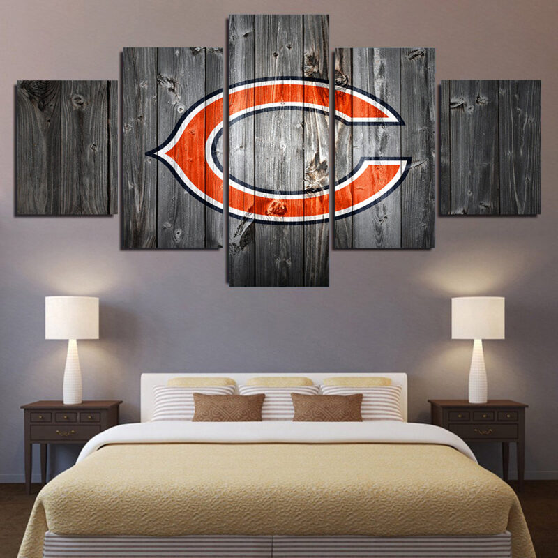 Chicago Bears 5 Piece Canvas Art Wall Decor - Canvas Prints Artwork
