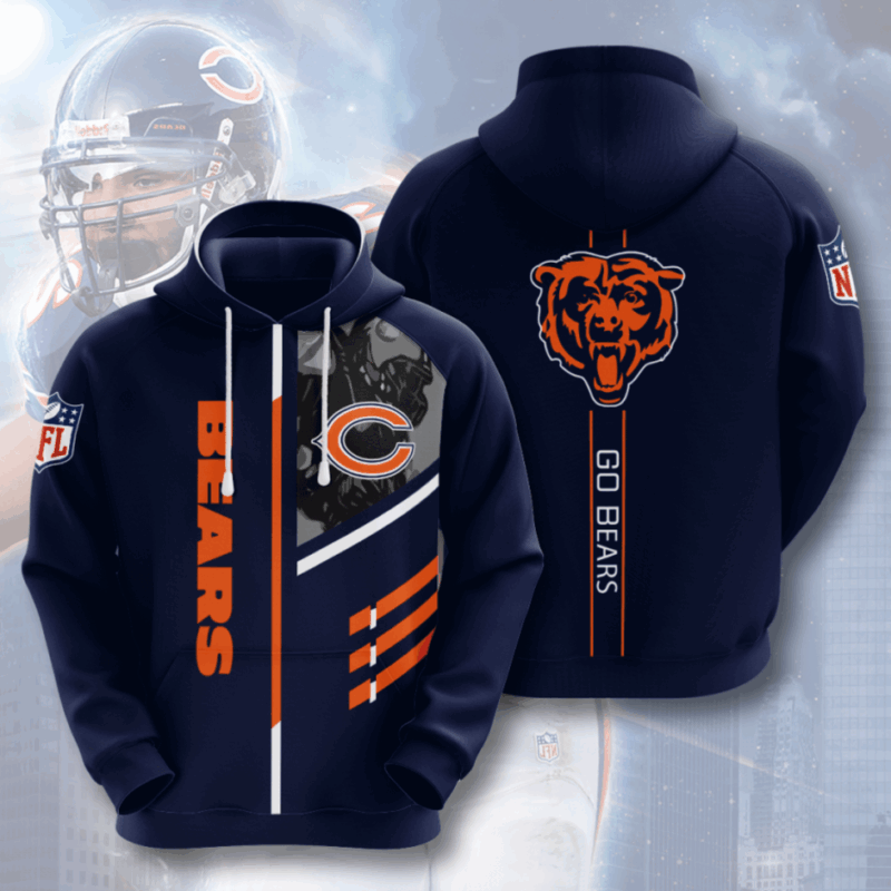 Chicago Bears American Football 3D Printed Hoodie/Zipper Hoodie