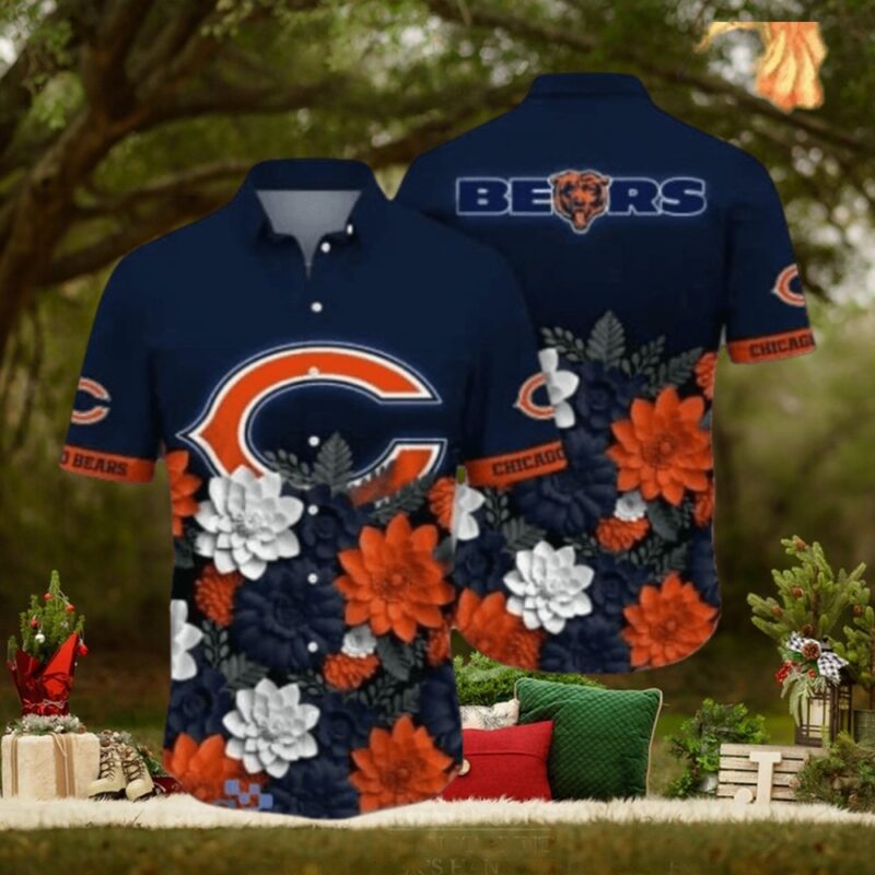 Chicago Bears NFL Flower Hawaii Shirt Style Gift For Men And Women, hoodie, sweater, long sleeve and tank top