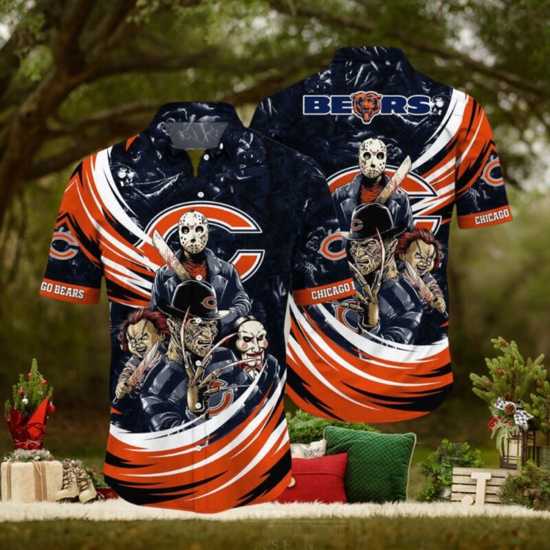 Chicago Bears NFL Halloween Horror Movies Hawaiian Shirts For Men And Women, hoodie, sweater, long sleeve and tank top