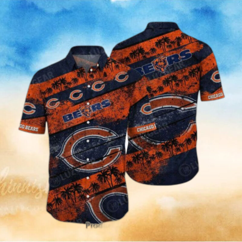 Chicago Bears NFL Hawaiian Shirt Graphic Tropical Pattern Short Sleeve Summer For Fans, hoodie, sweater, long sleeve and tank top