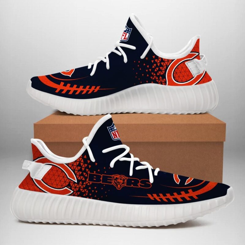 Chicago Bears Unisex Sneaker Football Custom Shoes Chicago Bears Yeezy Boost 350