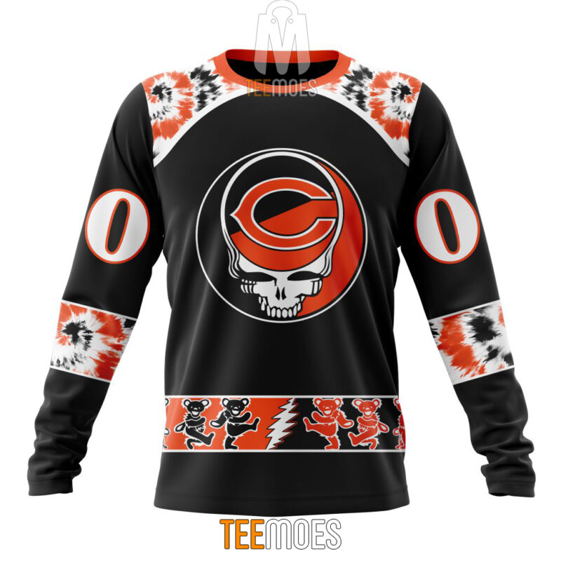 NFL Chicago Bears Custom Name Number Grateful Dead Sweatshirt