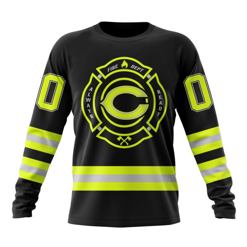 NFL Chicago Bears Custom Name Number Special FireFighter Uniform Sweatshirt