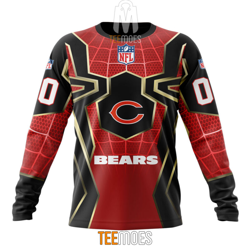 NFL Chicago Bears Custom Name Number Spider Man Sweatshirt