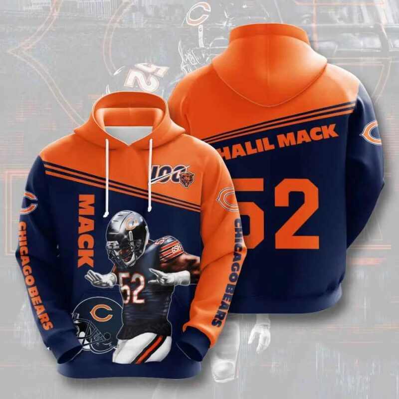 NFL Chicago Bears For Men 3D Hoodie All Over Printed Chicago Bears Fathers Day Gifts - T-shirts Low Price