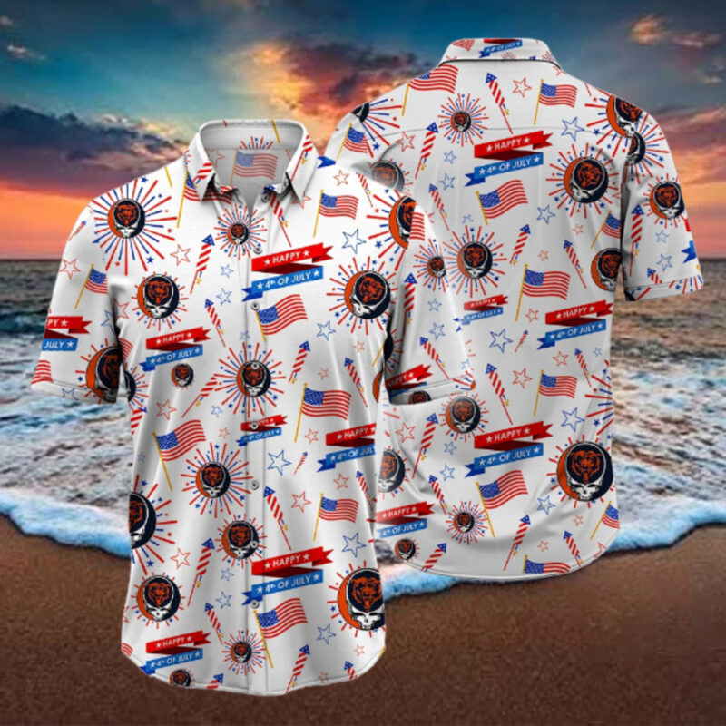 NFL Chicago Bears Grateful Dead Hawaiian Shirt, Grateful Dead Hawaiian Shirt, hoodie, sweater, long sleeve and tank top