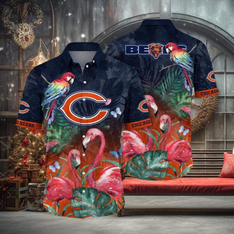 NFL Chicago Bears Hawaii Shirt Flamingo And Flower Aloha Shirt, hoodie, sweater, long sleeve and tank top