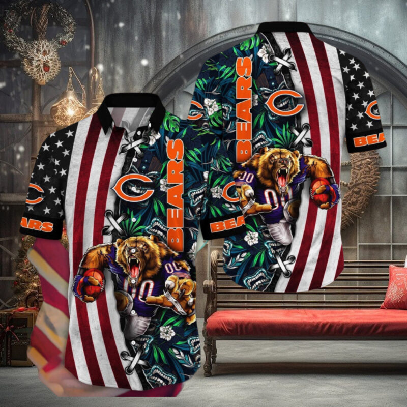 NFL Chicago Bears Hawaii Shirt Mascot Aloha Summer Shirt, hoodie, sweater, long sleeve and tank top