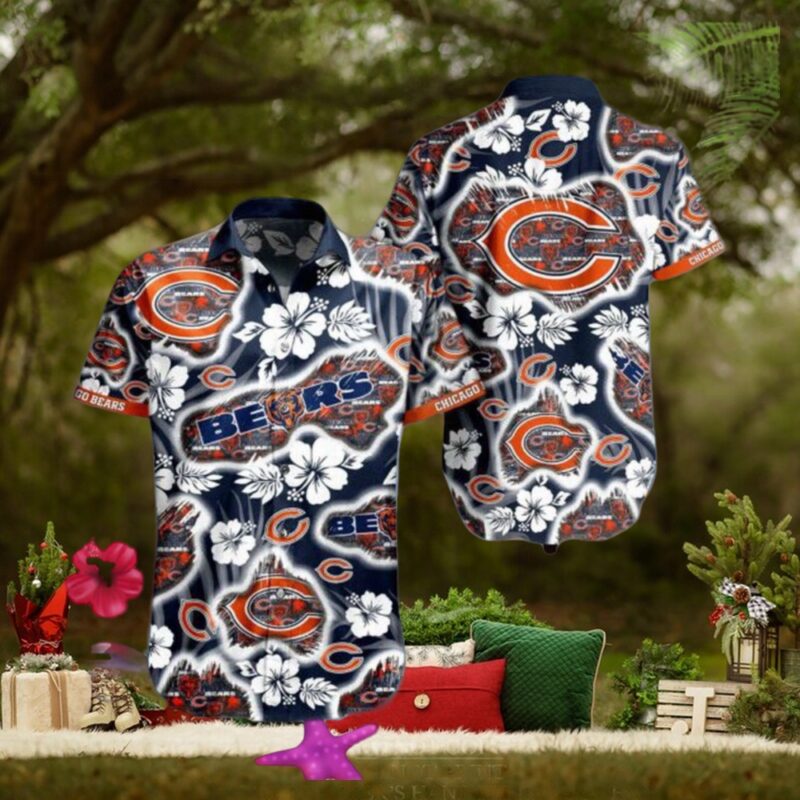 NFL Chicago Bears Hawaiian Shirt Short For Fans, hoodie, sweater, long sleeve and tank top