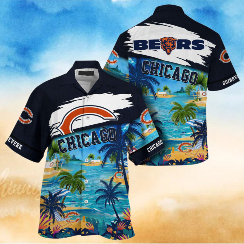 NFL Chicago Bears Palm Tree Hot Summer Hawaiian Shirt Gifts Sport Fans, hoodie, sweater, long sleeve and tank top