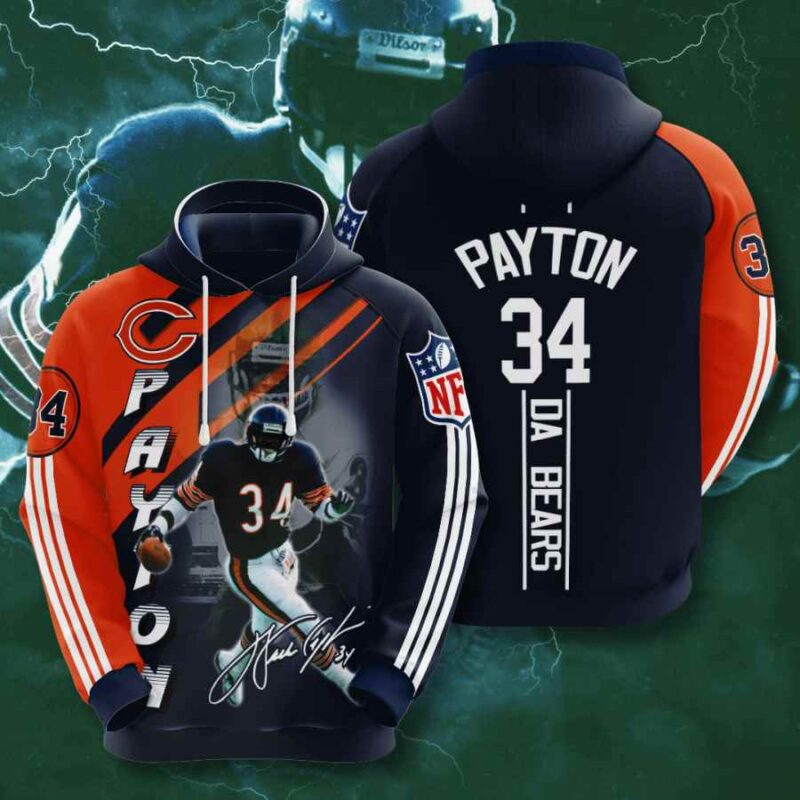 NFL Chicago Bears Walter Payton For Men 3D Hoodie All Over Printed - T-shirts Low Price