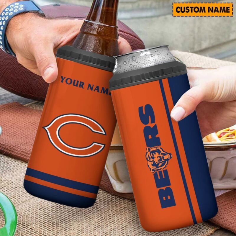 Sportswearmerch Chicago Bears New Personalized 4 in 1 Can Cooler Tumbler for fan - Sportswearmerch