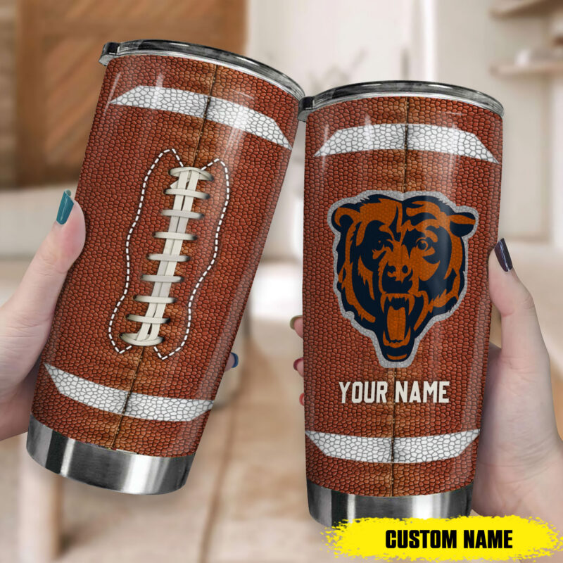 Sportswearmerch Chicago Bears NFL New Personalized Football Tumbler Gifts For Fans - Sportswearmerch