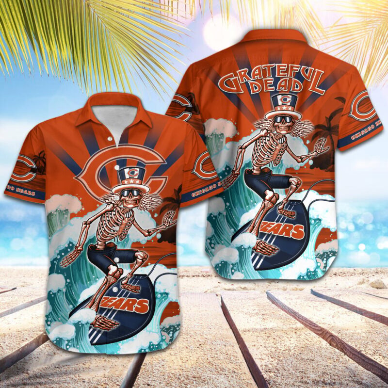 Sportswearmerch Chicago Bears NFL Team Hawaiian Shirt - Sportswearmerch