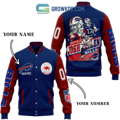 Buffalo Bills Josh Allen Personalized Baseball Jacket