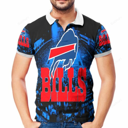 Buffalo Bills Logo v3 3D All Over Print Polo Shirt