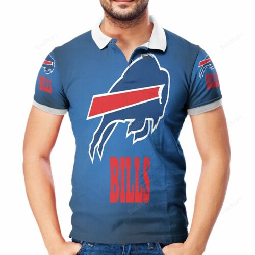 Buffalo Bills Logo v7 3D All Over Print Polo Shirt