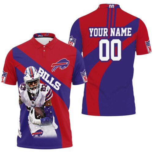 Buffalo Bills Number 23 Aaron Williams With Sign Personalized Polo Shirt - Bluefink