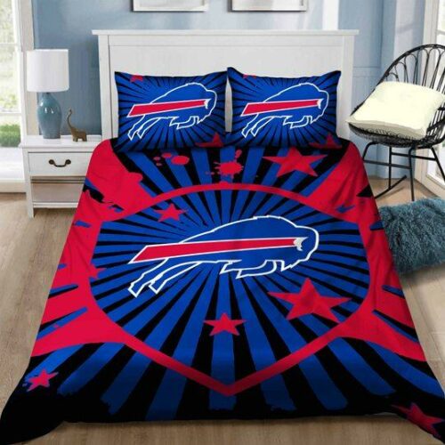 Red And Blue Style Buffalo Bills Bedding Set