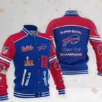 Buffalo Bills 2025 Super Bowl LIX Champions Varsity Baseball Jacket