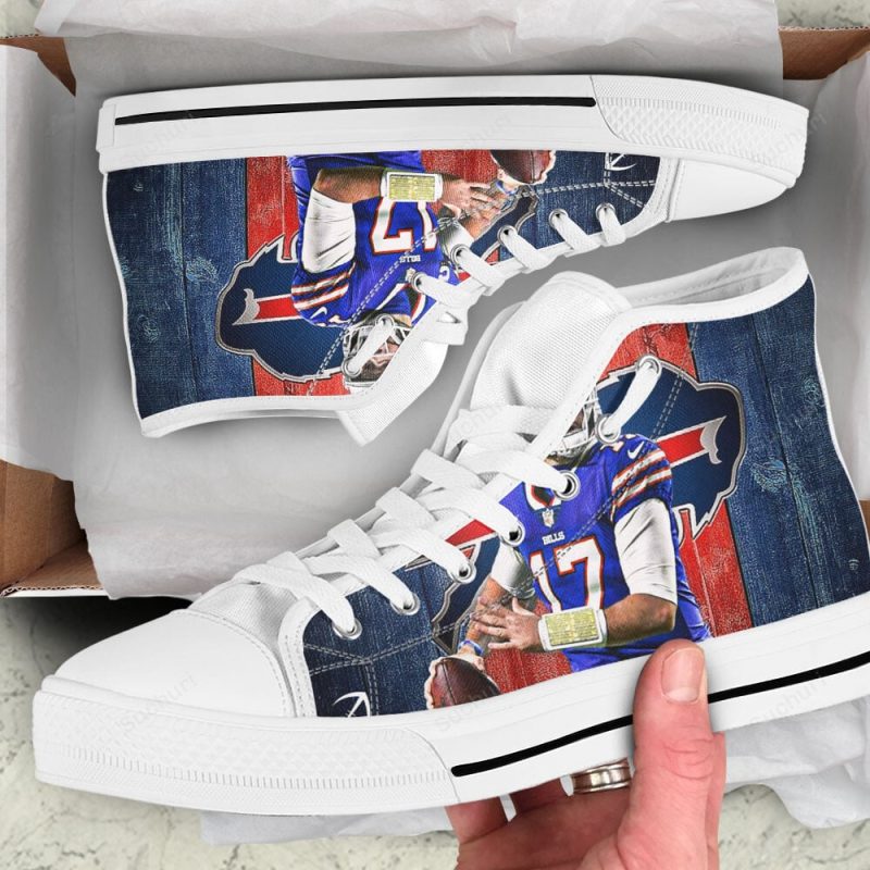 Buffalo Bills 17 Josh Allen v7 High Top Shoes