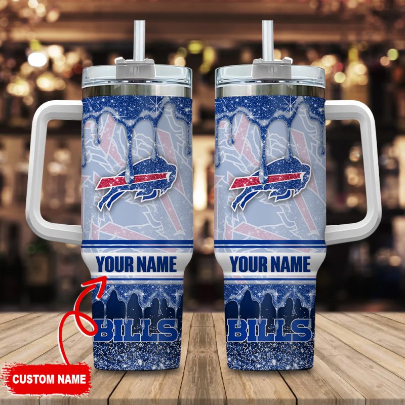 Buffalo Bills NFL Glitter Custom Stanley Cup 40 oz 30 oz Tumbler With Handle | StormMerch