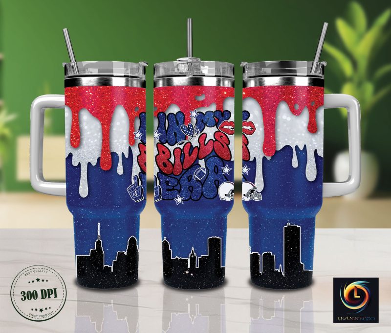 Buffalo Bills NFL Glitter Custom Stanley Cup 40 oz 30 oz Tumbler With Handle | StormMerch