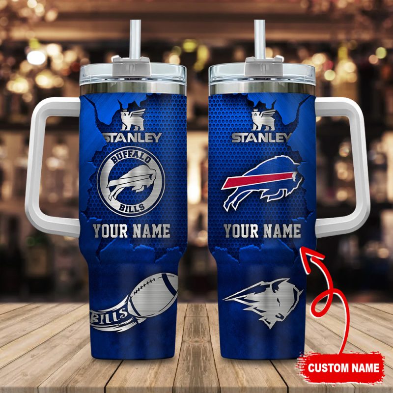 Buffalo Bills NFL Metal Style Custom Stanley Cup 40 oz 30 oz Tumbler With Handle | StormMerch
