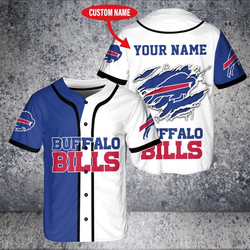 Personalized Buffalo Bills Baseball Jersey Shirt
