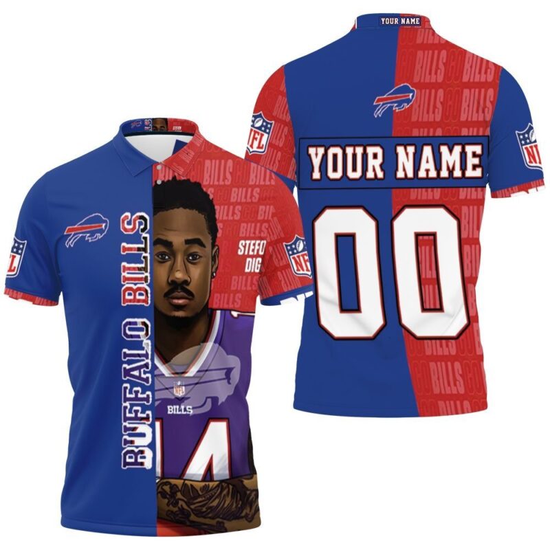 14 Stefon Diggs 14 Buffalo Bills Great Player Nfl Season New Version Personalized Polo Shirt All Over Print Shirt 3d T-shirt